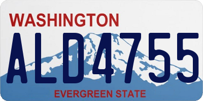 WA license plate ALD4755