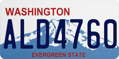 WA license plate ALD4760