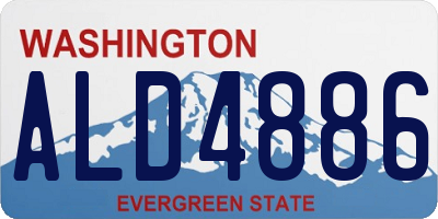 WA license plate ALD4886