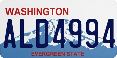 WA license plate ALD4994