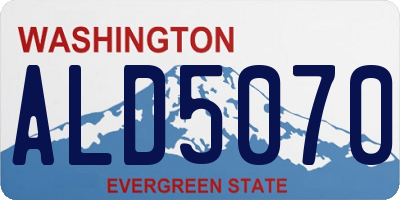 WA license plate ALD5070