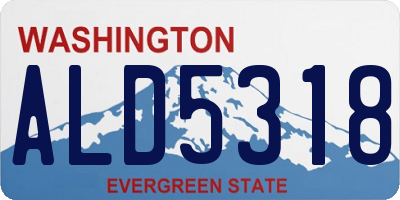 WA license plate ALD5318