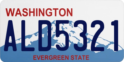 WA license plate ALD5321
