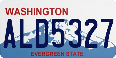WA license plate ALD5327