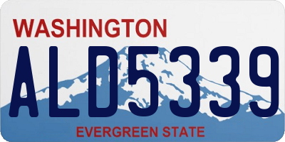 WA license plate ALD5339