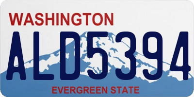 WA license plate ALD5394