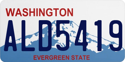 WA license plate ALD5419