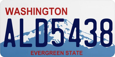 WA license plate ALD5438