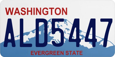 WA license plate ALD5447