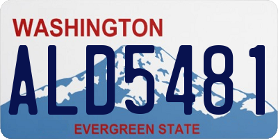 WA license plate ALD5481