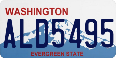 WA license plate ALD5495