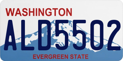 WA license plate ALD5502