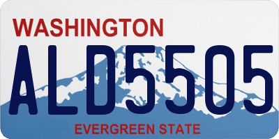 WA license plate ALD5505