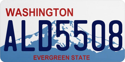 WA license plate ALD5508