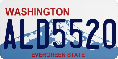 WA license plate ALD5520