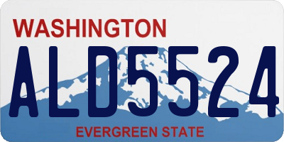 WA license plate ALD5524