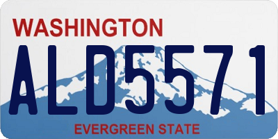 WA license plate ALD5571