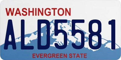 WA license plate ALD5581