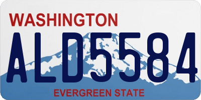 WA license plate ALD5584