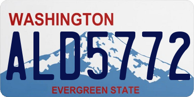 WA license plate ALD5772