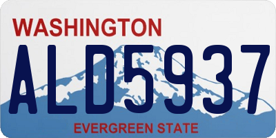 WA license plate ALD5937