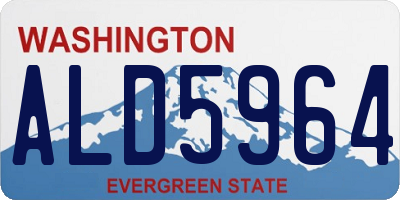 WA license plate ALD5964