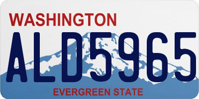 WA license plate ALD5965