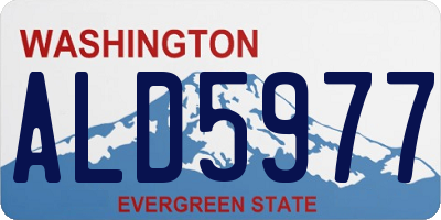WA license plate ALD5977