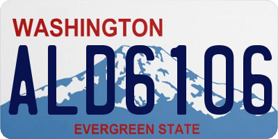 WA license plate ALD6106