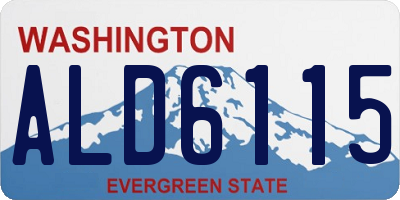 WA license plate ALD6115