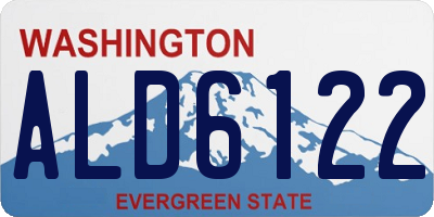 WA license plate ALD6122