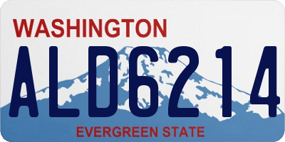 WA license plate ALD6214
