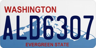 WA license plate ALD6307