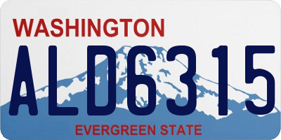 WA license plate ALD6315