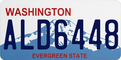 WA license plate ALD6448