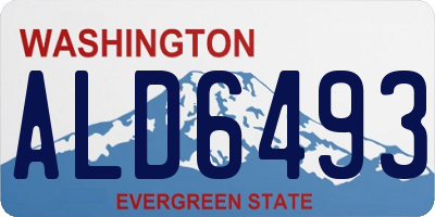 WA license plate ALD6493