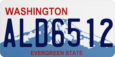 WA license plate ALD6512