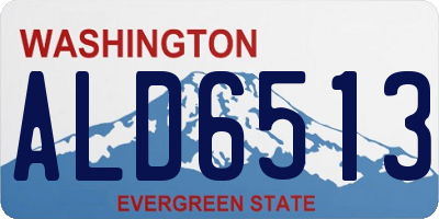 WA license plate ALD6513