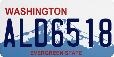 WA license plate ALD6518