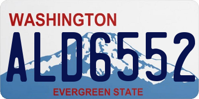 WA license plate ALD6552