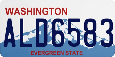 WA license plate ALD6583