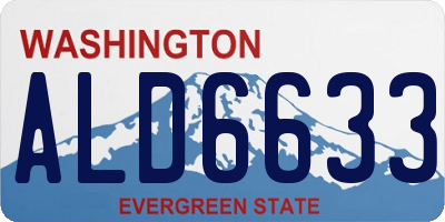 WA license plate ALD6633