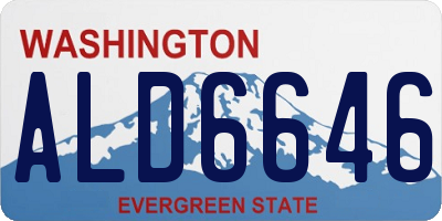 WA license plate ALD6646