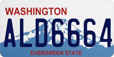 WA license plate ALD6664