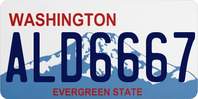 WA license plate ALD6667