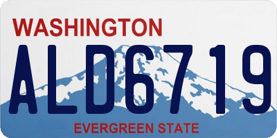 WA license plate ALD6719