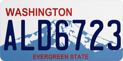WA license plate ALD6723