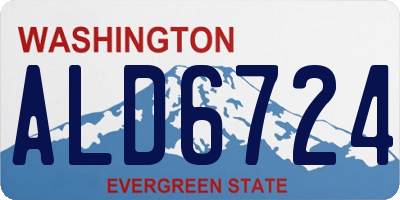 WA license plate ALD6724