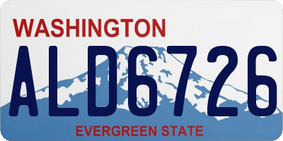 WA license plate ALD6726
