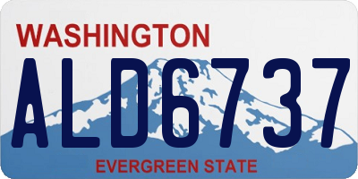 WA license plate ALD6737